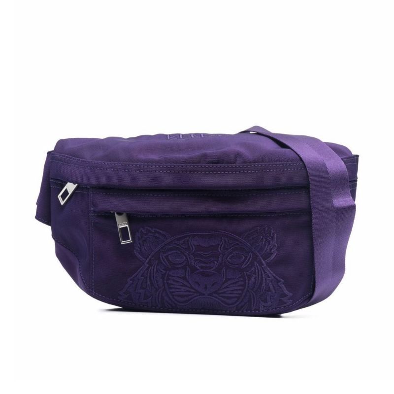 Kenzo Tiger Embroidery Bumbag Aubergine