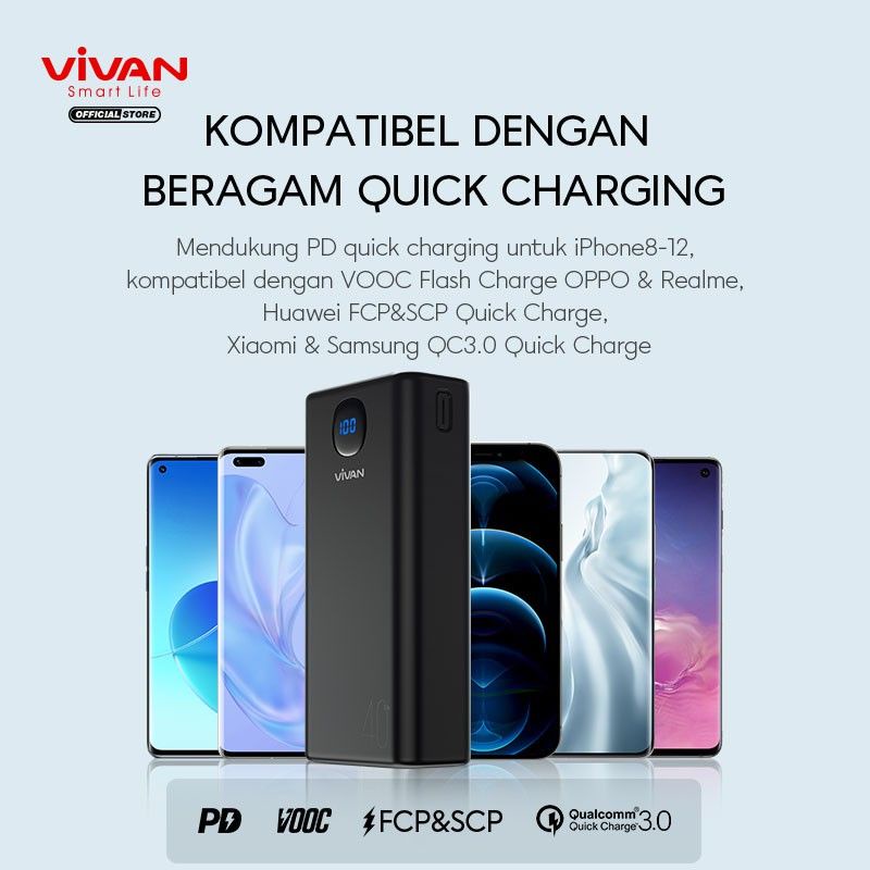 Vivan VPB-B40 Powerbank 40000mAh