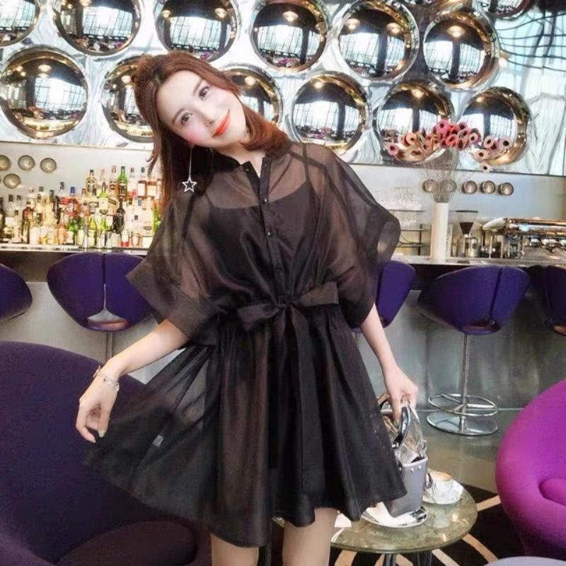 MDLV ~ 5863 ORGANZA DRESS KOREA DRESS MINI + INER DRESS SEXY DRESS TRENDY DRESS PESTA FASHION IMPORT