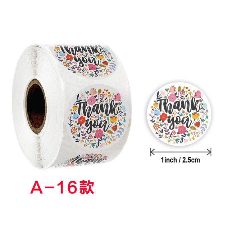 

Stiker Label 2.5cm 500pc per roll, stiker kue sticker THANK YOU