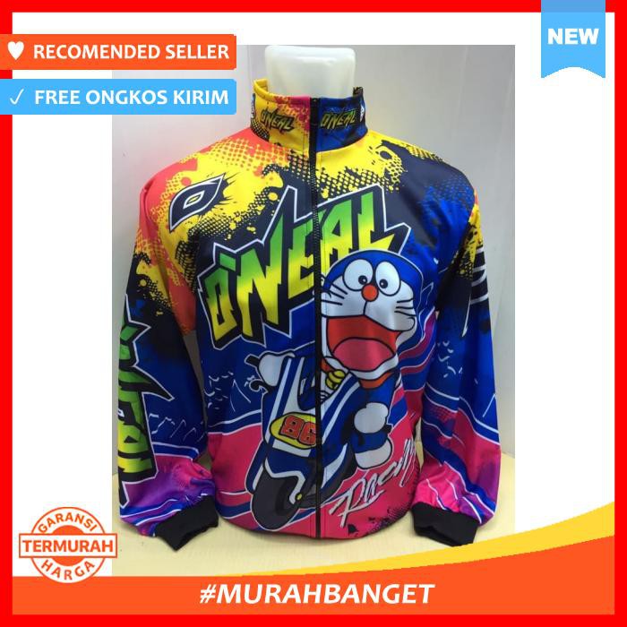 Jaket Jersey Baju Balap Cross Drag Bike Doraemon 804