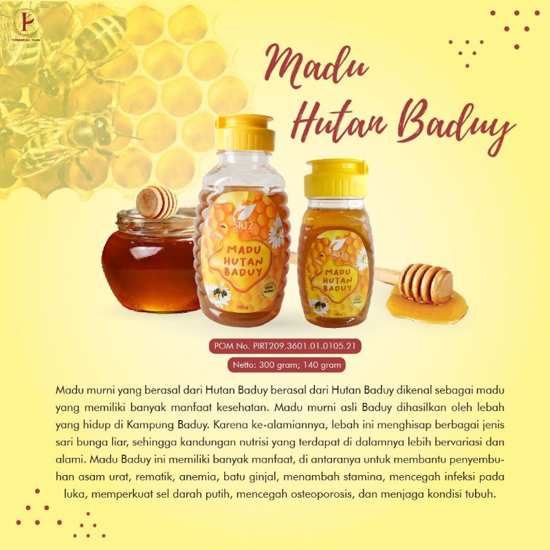 

Madu Murni Hutan Baduy SR12 BPOM