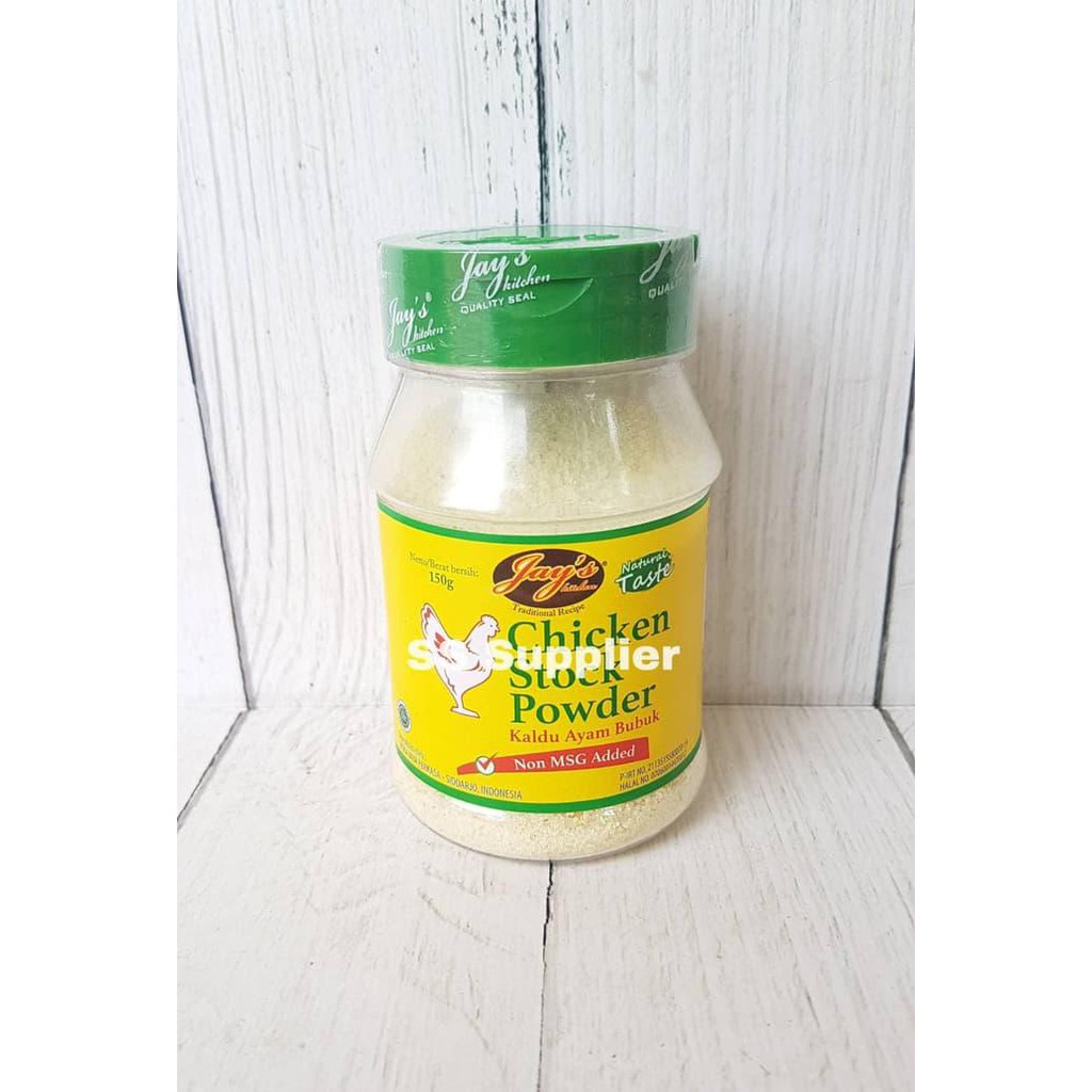 

Paling Laku Jays Chicken Stock / Kaldu Ayam Bubuk 150 Gr Tanpa Msg Dan Halal Terbaru