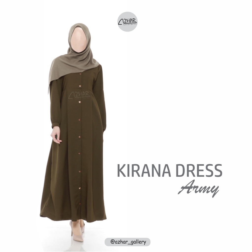 KIRANA DRESS by azhar gallery | gamis wolfis | gamis button