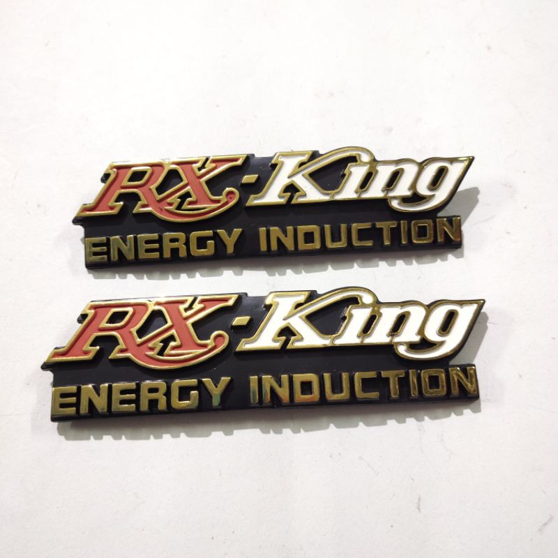 Emblem RX King tulisan timbul rx king tutup aki box energi induction 2pcs