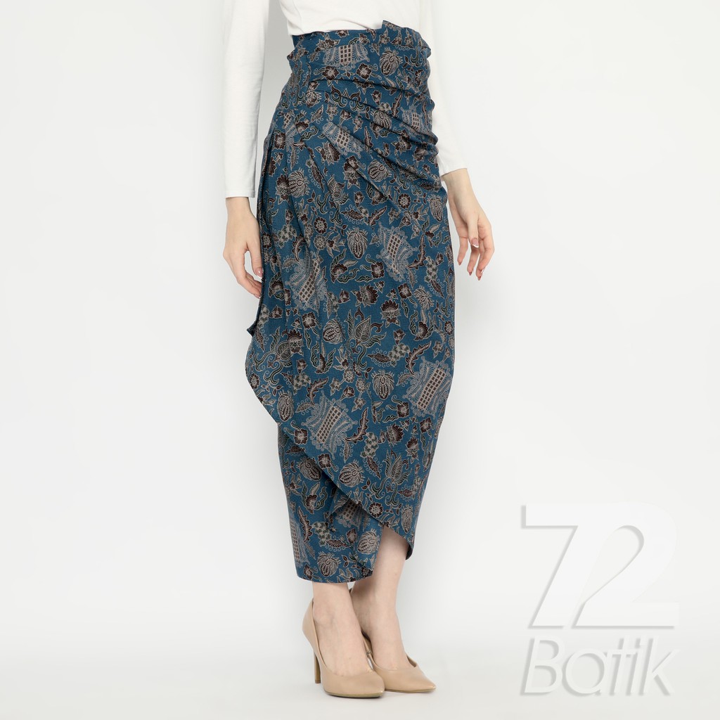 ROK BATIK SPAN Skirt Lilit Kebaya Instan Modern Wanita Warna Biru Blue Hitam 723878 Cap 72 - Rok Batik Lilit Bawahan Skirt Kamen Kebaya Songket Batik Panjang Plisket Span Instan Jadi Bali Lembaran Premium Modern Untuk Wanita Kondangan