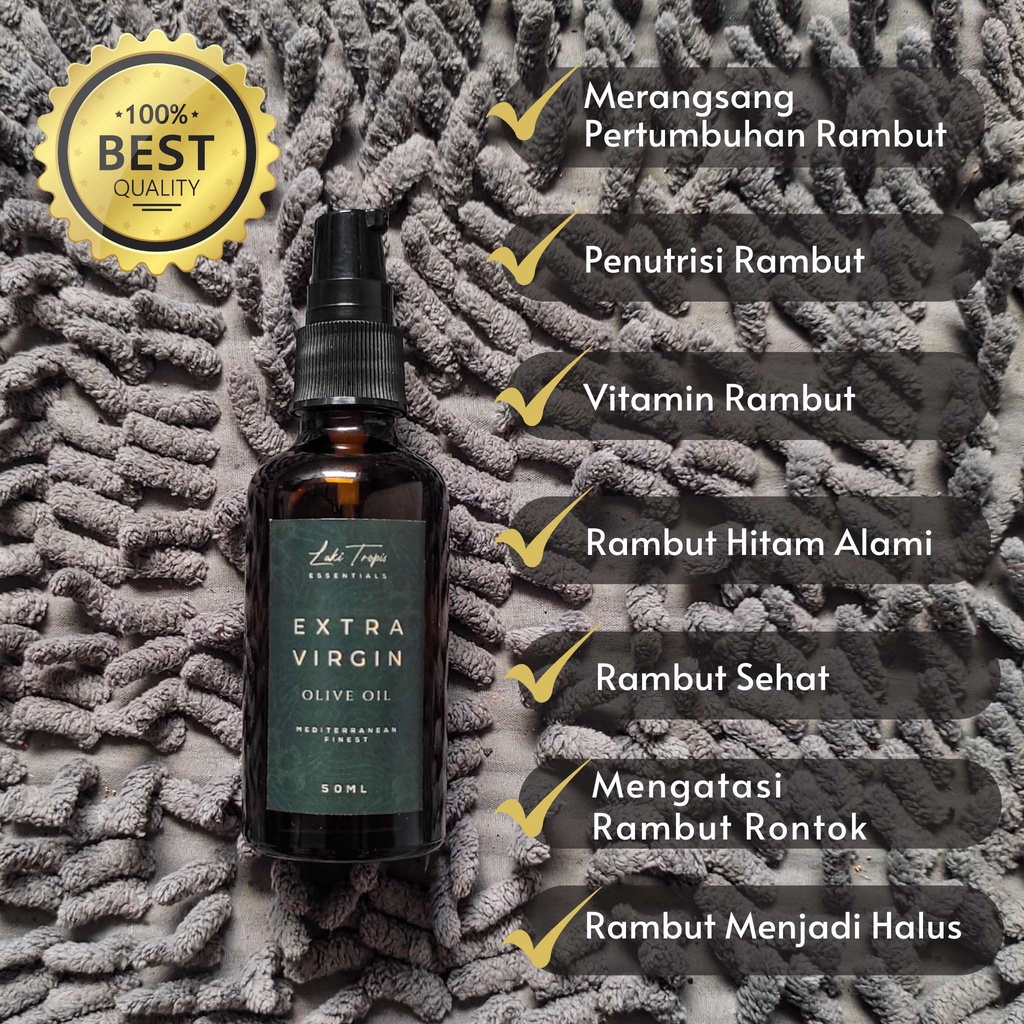 EXTRA VIRGIN OLIVE OIL By Laki Tropis VITAMIN RAMBUT UNISEX PRIA WANITA