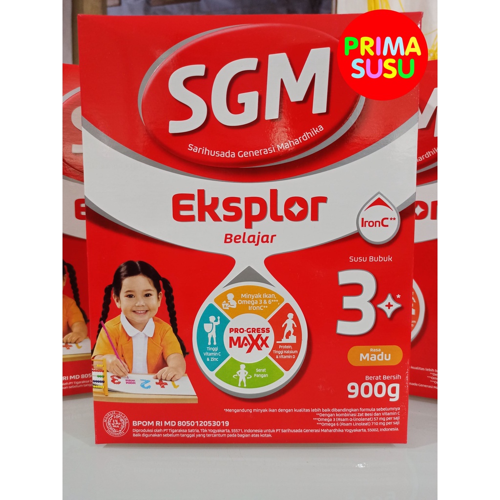 SGM Eksplor 3+ 900 Gr, Madu, Vanila, Cokelat