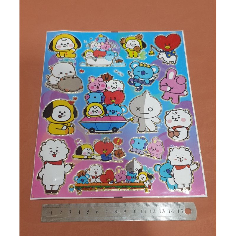 KPOP CUTTING STICKER BTS ARMY CUTE CARTOON BT21 BANGTAN