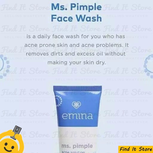 Emina Ms Pimple Acne Solution Series Face Wash | Toner | Moisturizing | Spot Gel | Sebum Fighter