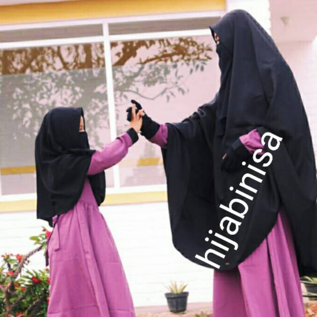 Set Gamis Syar'i Aini Set Cadar | Cadar Tali | Khimar Syar'i | Set Gamis Wolfis S M L XL XXL