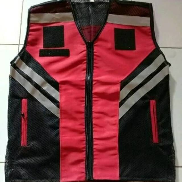 Rompi taslan merah polosan