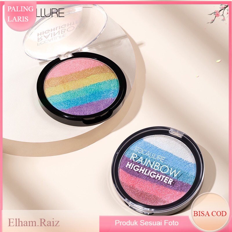 Official Distributor - Focallure Rainbow Highlighter FA35 Face Shimmer Bronzer Highlight