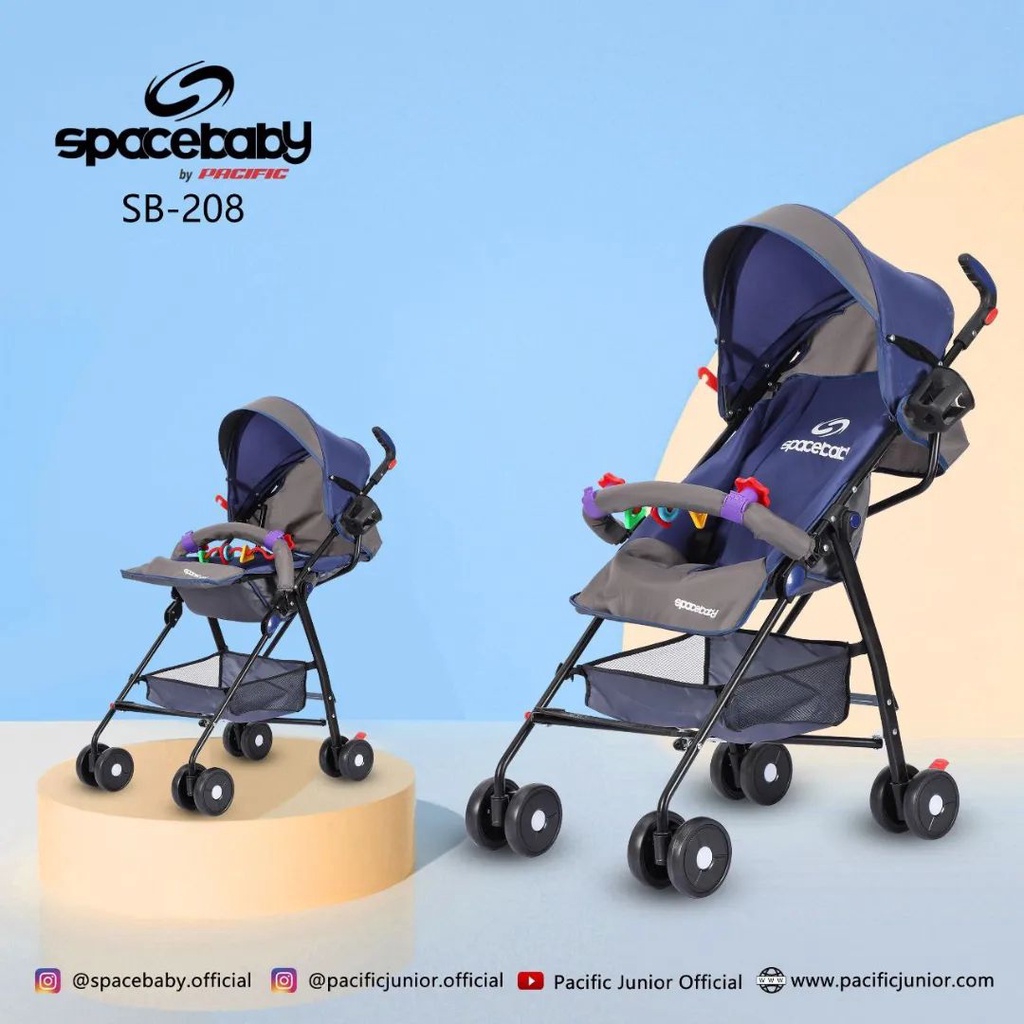Stroller Spacebaby SB 208 Kereta Dorong Bayi Space Baby Praktis SB 208