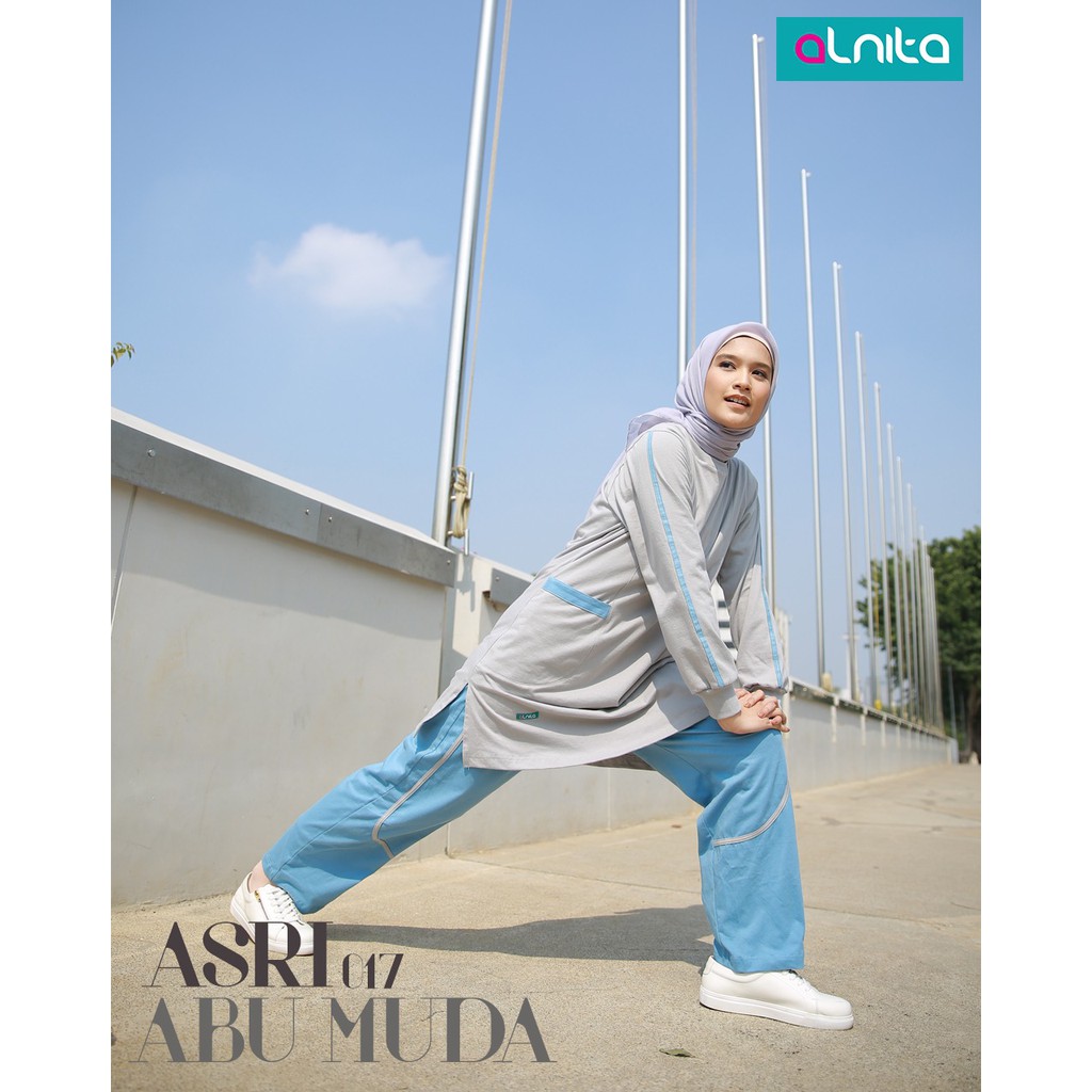 Alnita Sport Syar'i ASRI 017 bahan Combed Setelan olahraga syar'i