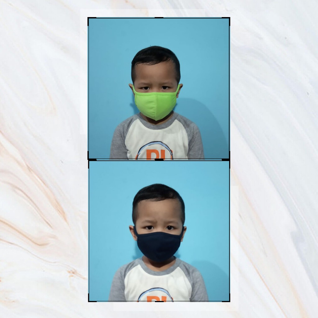  MASKER  ANAK NON MEDIS BAHAN  KAIN KATUN COTTON 2 PLY MODEL 