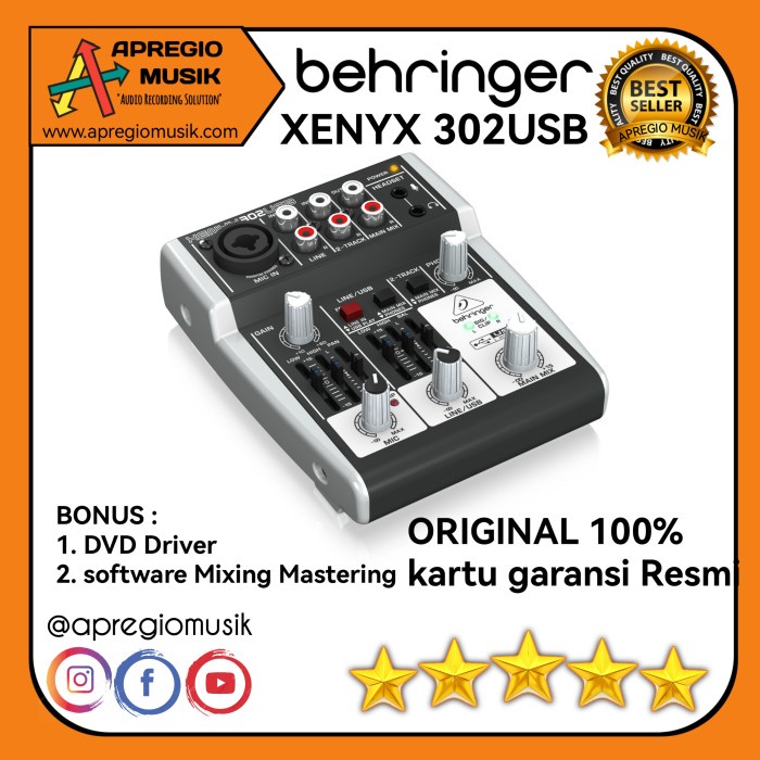 {suhadistore} soundcard behringer xenyx 302 usb Murah
