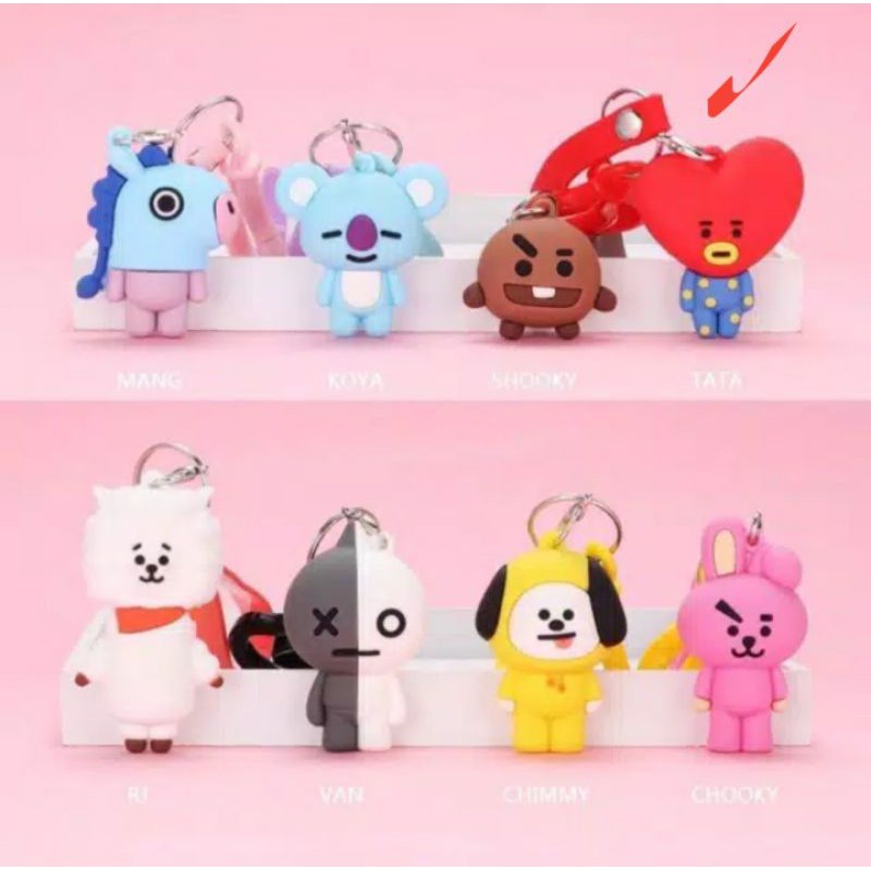 GANTUNGAN KUNCI KPOP BTS ARMY CUTE CARTOON BT21 BANGTAN