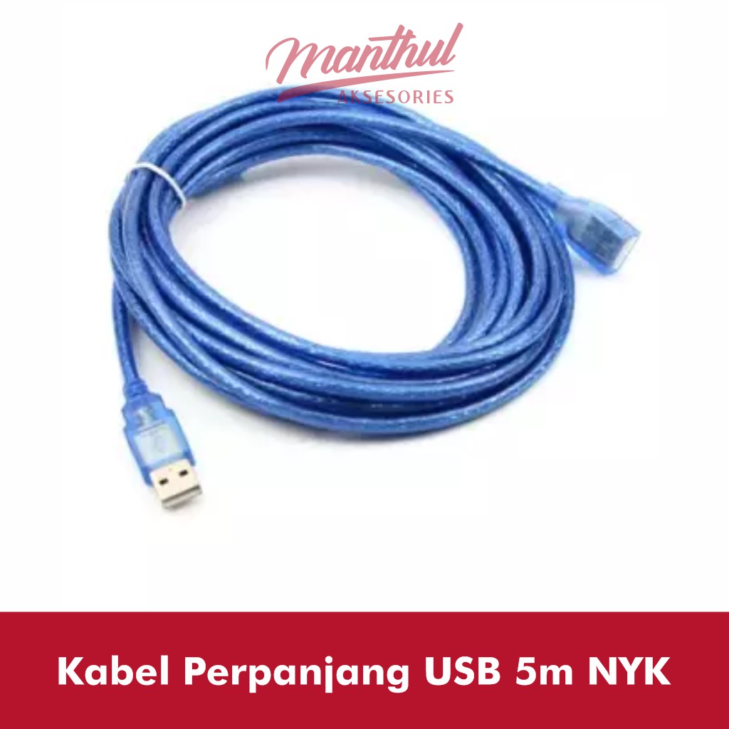 Kabel perpanjang usb 5 Meter Male Female USB 2.0