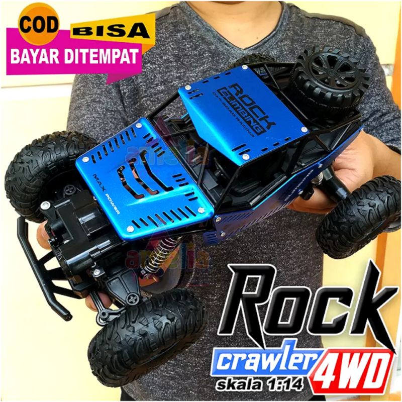 RC Rock Crawler 4WD Besar 1:14 Remote Control - Mainan Mobil Remot Kontrol Offroad Climber 4x4 2.4G