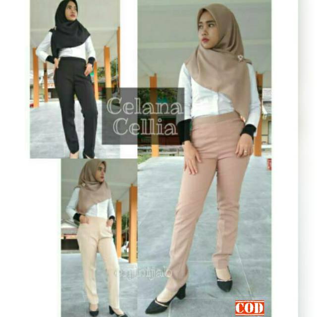 Celana Bahan Kerja Wanita Celana Celia Celana Wanita Katun Panjang S,M,L,XL dan XXL