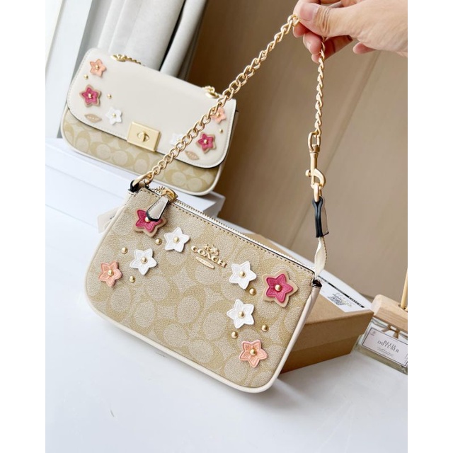 Tas selempang coach premium bunga murah