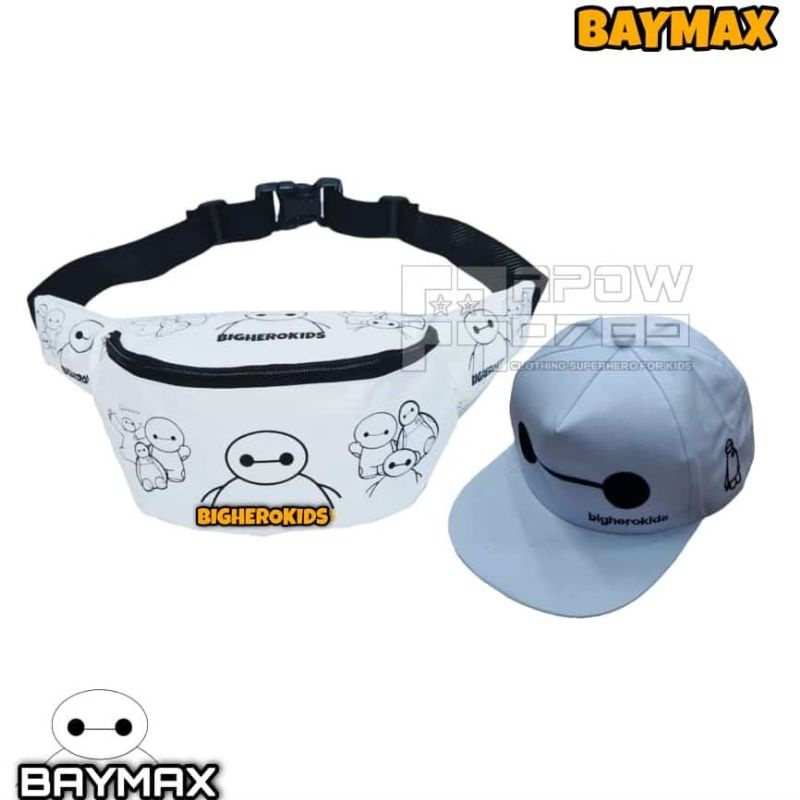 Tas Selempang Baymax Anak Free Topi Baymax / Tas Bahu Anak Baymax / Tas Westbag Anak Baymax