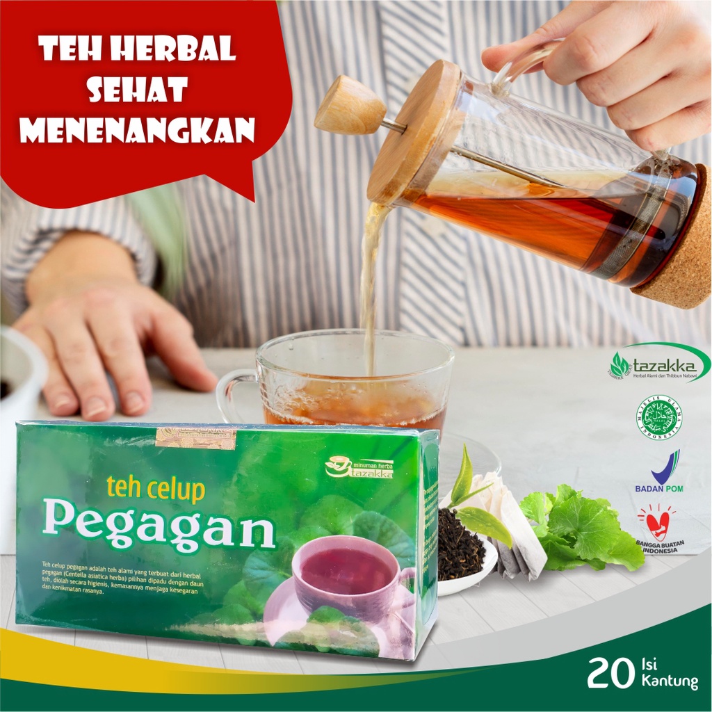 

teh daun pegagan original Tazakka Halal BPOM Isi 20 Kantung Celup Tea Bag Melancarkan Peredaran Darah Anti Depresan Ayan Minuman Kesehatan Herbal Antidepresan Insomnia Susah Tidur Ampuh Obat Sakit Kepala Pusing Vitamin Daya Ingat Kecerdasan Anak