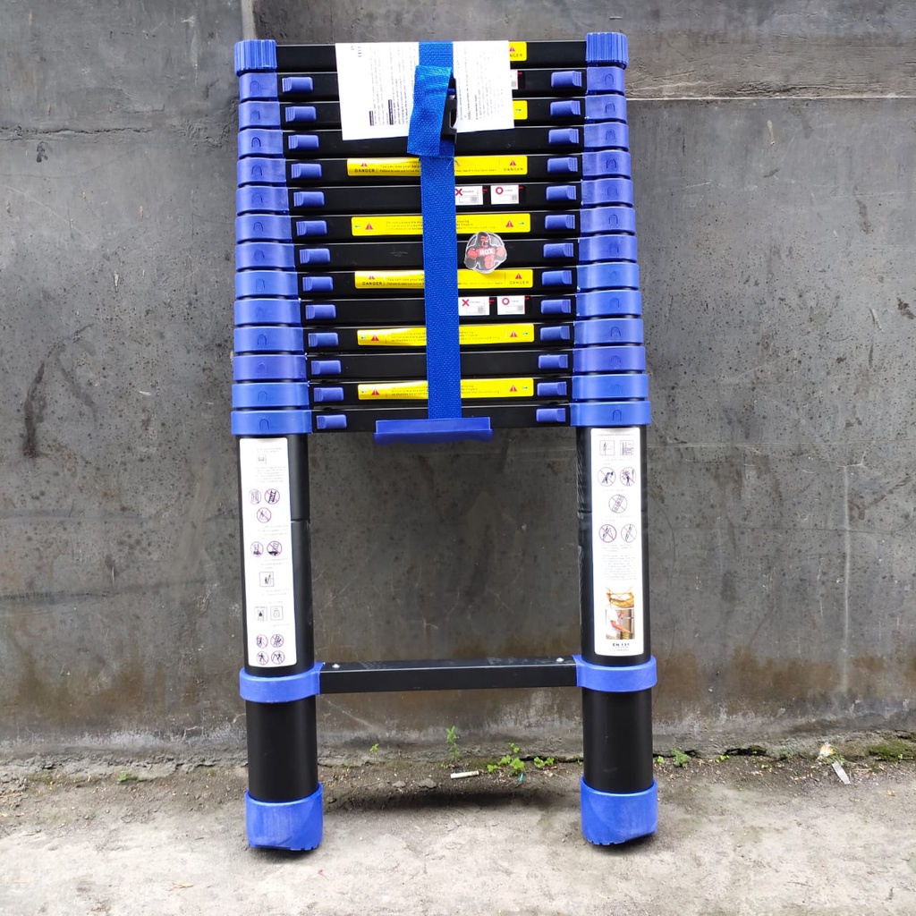 Tangga Teleskopik 4.4M AMG Tangga Lipat Aluminium Teleskopik 4.4M Single Telescopic Ladder 4.4 M Tangga Slorok Tangga Selorok