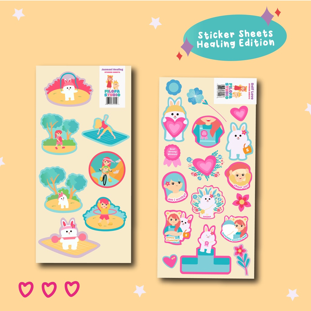 

Sticker Sheets Jasmani Healing // Sticker Journalling // Cute Sticker