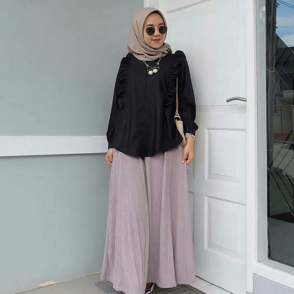 Atasan MurahTerbaruMINA TOP BLACK PR001 Best Seller   JBMT