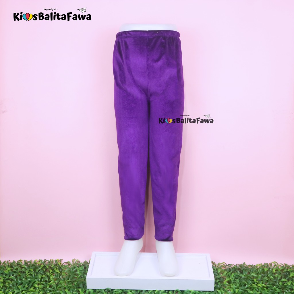 Legging Cleo 10-12 Tahun / Polos Celana Leging Bludru Panjang Pants Anak Cewek Perempuan Import Adem