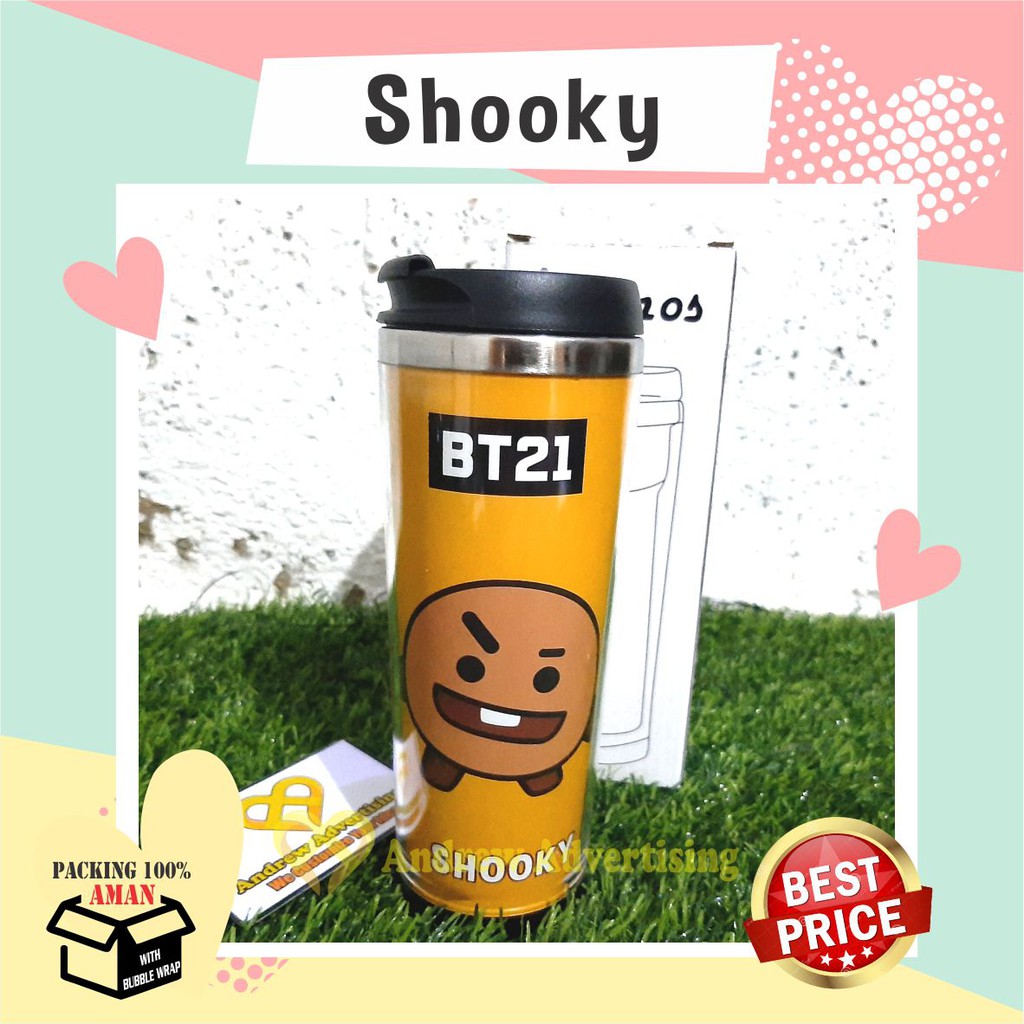 Stainless Botol Tumbler BTS / BT21 Character