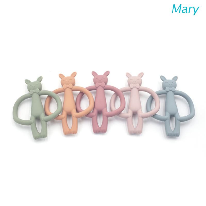 Mary Mainan Teether Bayi Newborn Bentuk Kartun Kelinci Bahan Silikon BPA Free