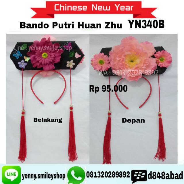Bando Putri Huan Zhu YN340B bando imlek