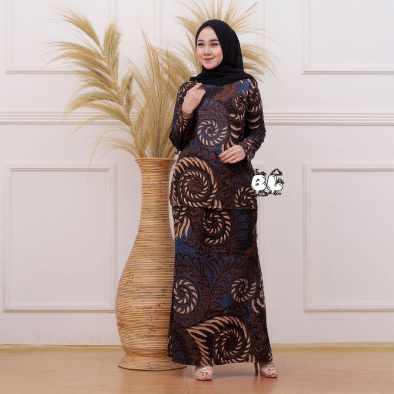 Rok dan Blus - Batik RNB original modern/ RNB batik katun kerja kantor baju pns /batik guru batik