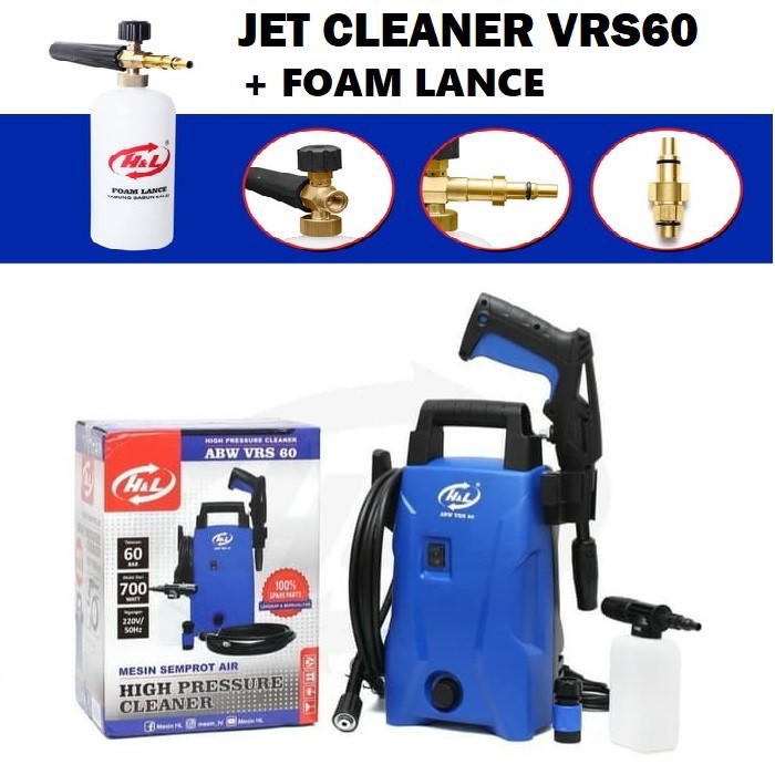 Paket Jet Cleaner H&amp;L VRS60 + Foam Lance H&amp;L