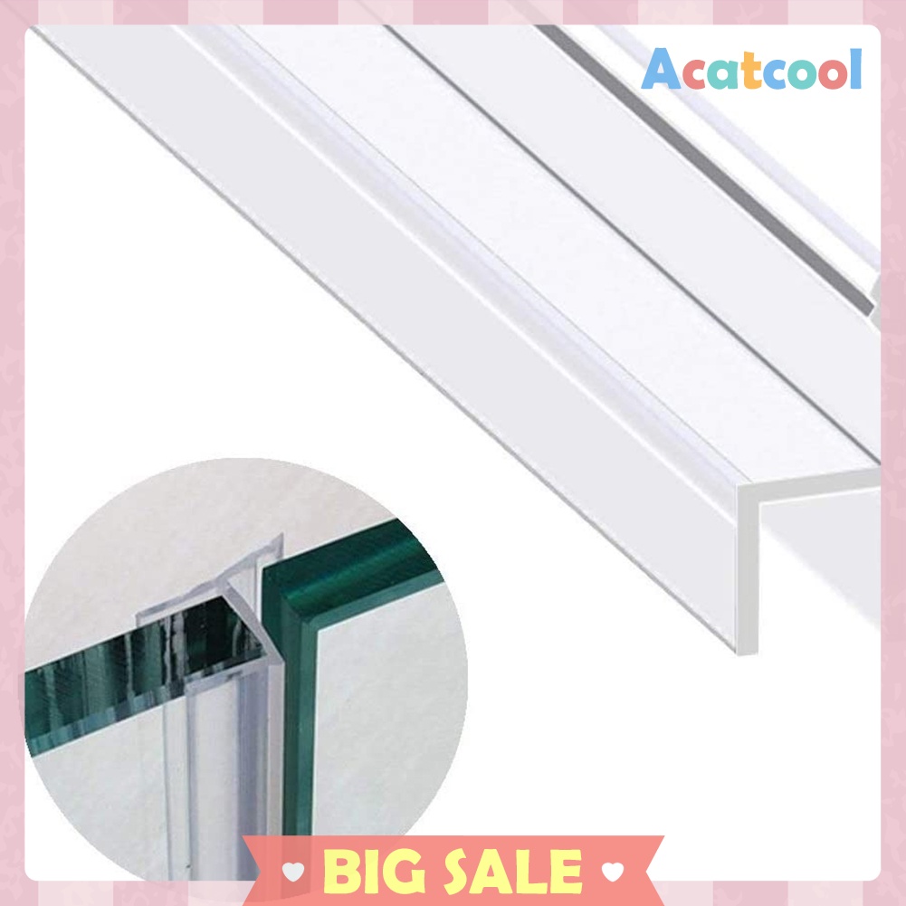 Glass Door Sealing Strip, Frameless Shower Seal Strip for 3/8 inch Glass