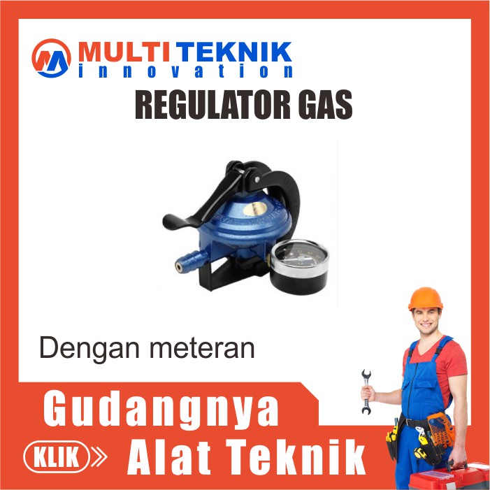 Regulator Kompor Tabung Gas 3Kg 12Kg Anti Bocor Kepala Gas SNI Otomatis Indikator Isi Gas MT534