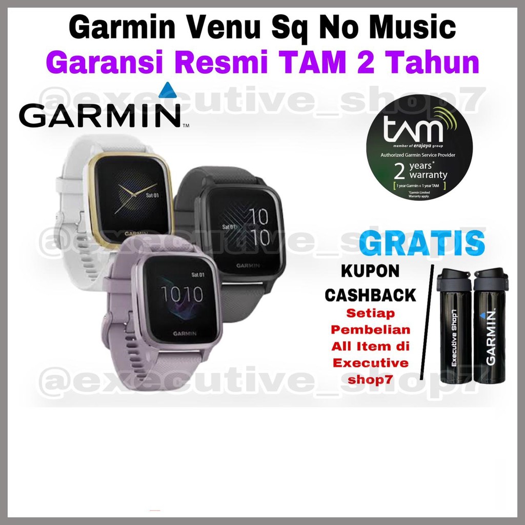 Garmin Venu Sq No Music - Garansi Resmi TAM 2 Tahun