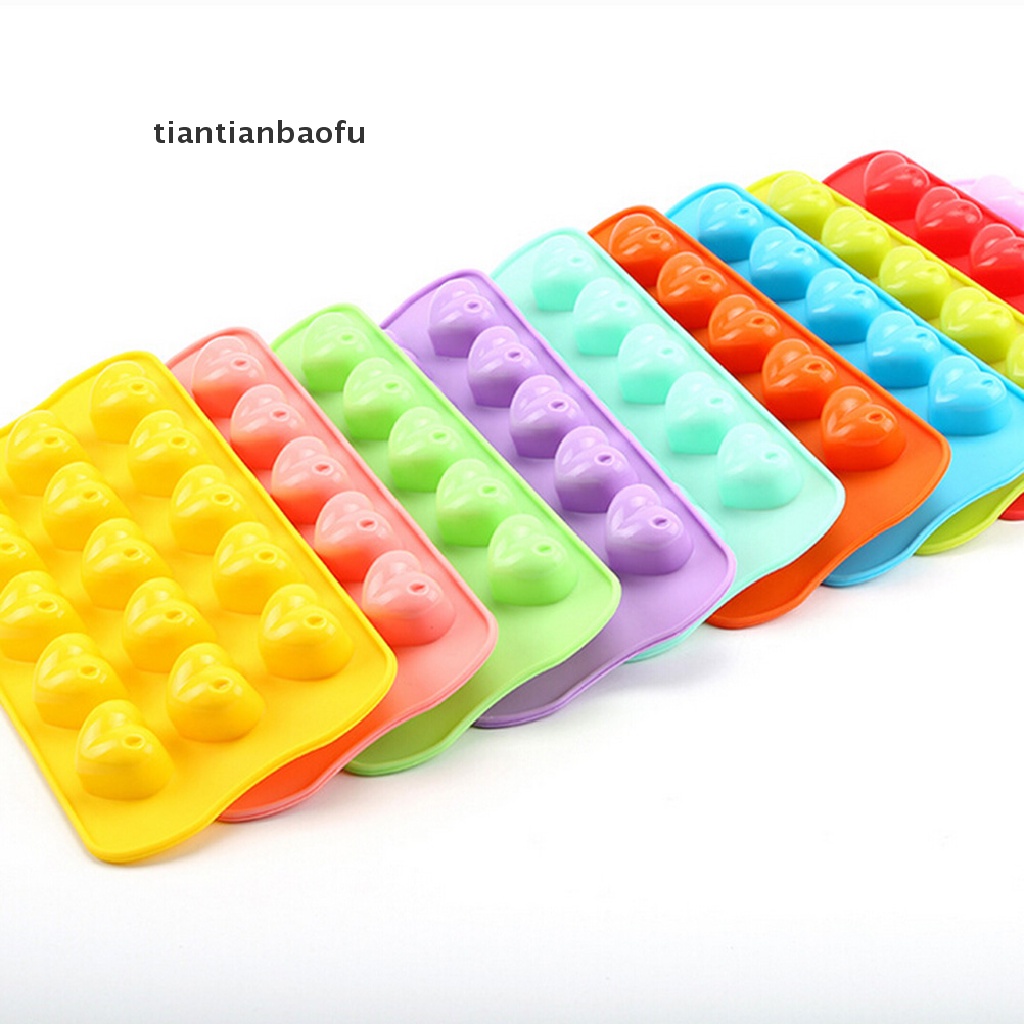 [tiantianbaofu] New Heart Silicone Fondant Mould Cake Candy Jelly Chocolate Muffin Baking Mold Boutique