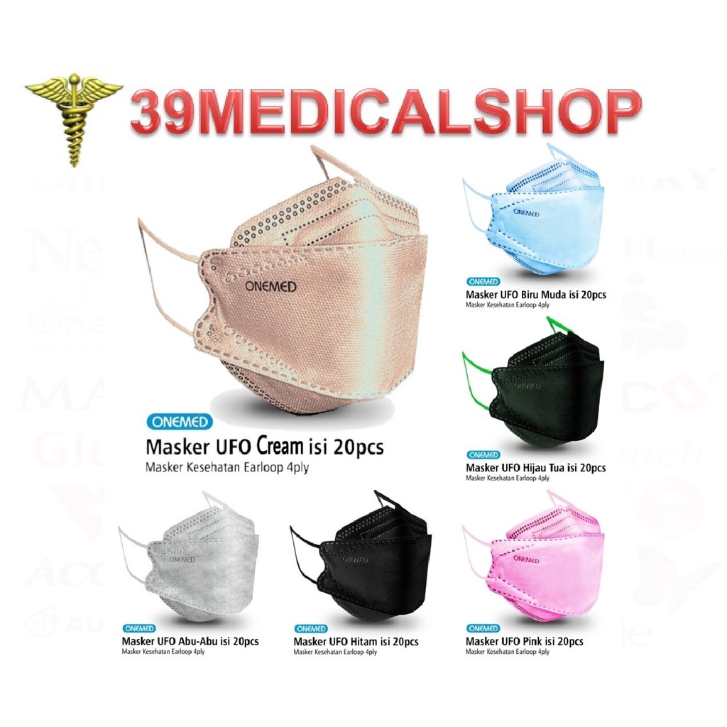 MASKER 3D UFO ONEMED MEDIS 3D BOX ISI 20