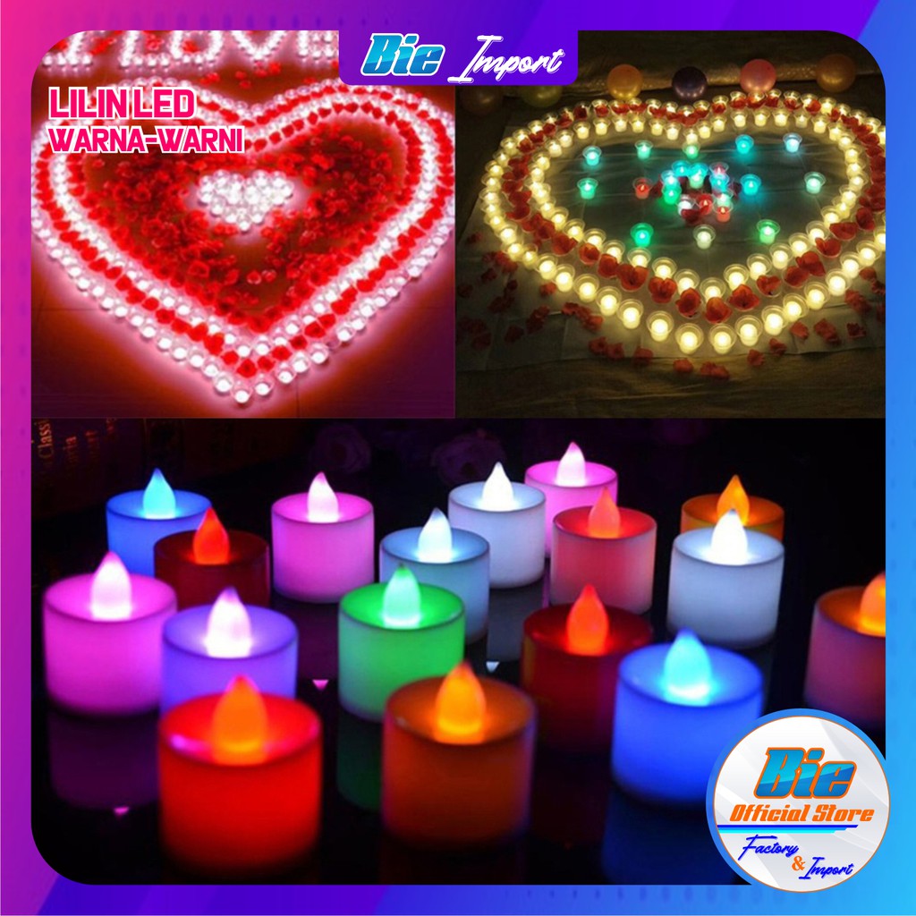 Lilin LED Candeles Warna-warni Otomatis Impor Best Seller / Lampu Lilin LED