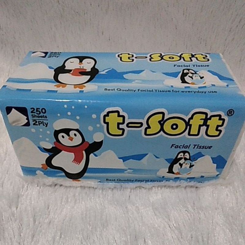 ⭐BAGUS⭐ T-SOFT TISSUE WAJAH | Facial Tisu Softpack 250s / Pop Up 180s / Pocket 6 in 1 tsoft T-Soft Facial Tissue 250 lembar-2