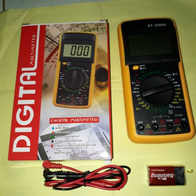 MULTITESTER DIGITAL AVOMETER MULTIMETER DT 9205 DT9205 NEW