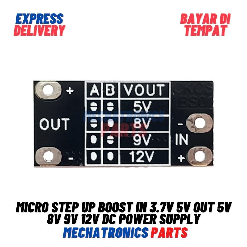 Micro Step Up Boost In 3.7V 5V Out 5v 8v 9v 12v DC Power Supply