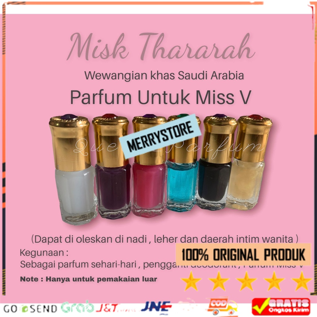 Misk Thararah Musk Thaharah Wewangian Miss V Miss Thaharah Parfum Miss V Surratii Original Roll ON Murni