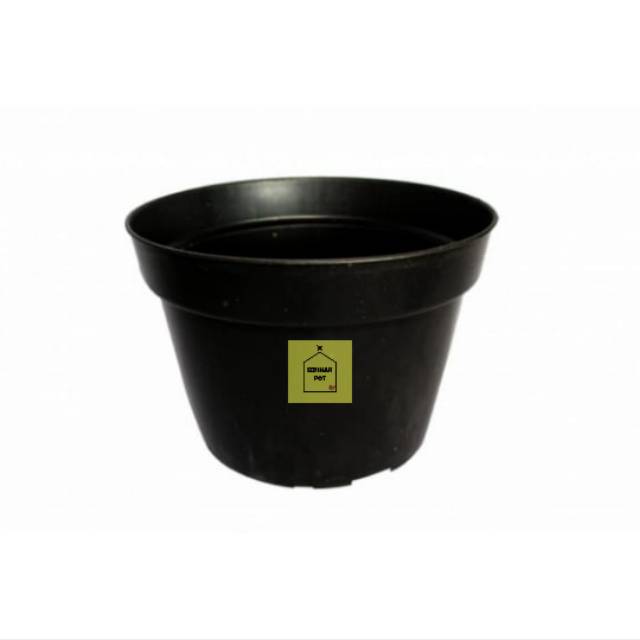 Pot bunga tanaman plastik hitam 40 - POLOS HITAM