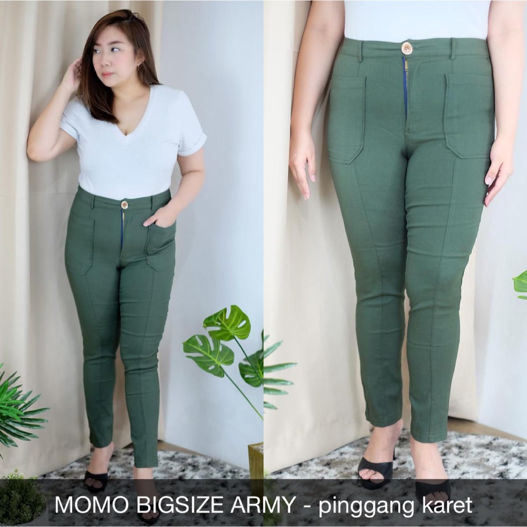 CELANA JEANS WANITA MOMO PANTS BIGSIZE