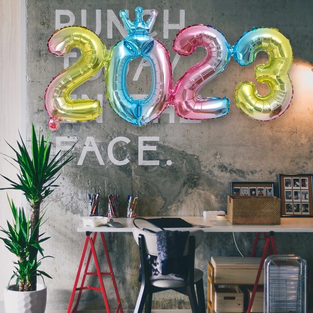 2023 Balon Aluminum Foil Warna Gold Silver Untuk Dekorasi Pesta Pernikahan